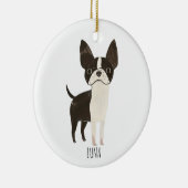 Frenchie Dog Keramik Ornament (Rechts)