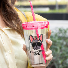 Frenchie Dog Mama Lilac und Tan French Bulldog Acryltrinkbecher