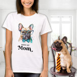 Frenchie Dog MAMA Personalisiert Retro French Bull T-Shirt<br><div class="desc">Dieses französische Bulldoggen-Mama-Shirt zeichnet sich durch ein niedliches und modernes Aquarelldesign mit dem Sprichwort "Frenchie Mama" für eine lustige und Retro-Touch aus. Es ist perfekt für Hundefreunde und Hundemütter. Diese französische Bulldogge-Tasse wird bei den Liebhabern von Frenchie und Hundefreunden beliebt sein. COPYRIGHT © 2023 Judy Burrows, Black Dog Art -...</div>