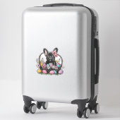 Frenchie Dog Ostern Frenchie Dog Eier Kunst T-Shir Aufkleber (Koffer)