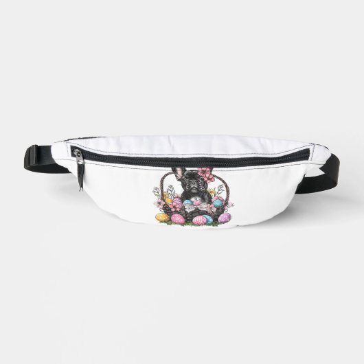 Frenchie Dog Ostern Frenchie Dog Eier Kunst T-Shir Bauchtasche (Vorderseite)
