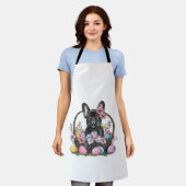 Frenchie Dog Ostern Frenchie Dog Eier Kunst T-Shir Schürze (Getragen)