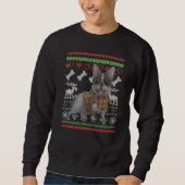 Frenchie Dog Santa Claus Ugly Christmas Pattern X Sweatshirt (Vorderseite)