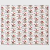 Frenchie Dog Weihnachtswrapping Paper Geschenkpapier (Flach)