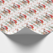 Frenchie Dog Weihnachtswrapping Paper Geschenkpapier (Ecke)