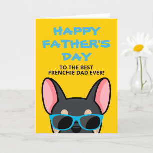 Frenchie Father's Day Schwarz Tan Französische Bul Karte