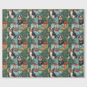 Frenchie Festivals Welpe Weihnachten Geschenkpapier (Flach)