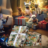 Frenchie Festive Bliss Geschenkpapier