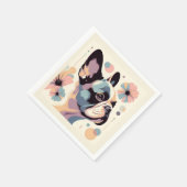 Frenchie Floral Vibes Serviette (Ecke)
