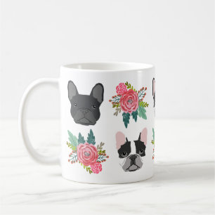 Frenchie Florals Tasse - niedliche französische B