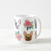 Frenchie Florals Tasse - niedliche französische Bu (VorderseiteRechts)