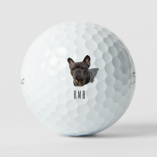 Frenchie Französische Bulldogge Golfball (Vorderseite)