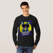 Frenchie Frenzy French Bulldog Humor Frenchie Dog T-Shirt (Vorne ganz)