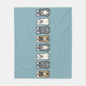 Frenchie Freunde Fleecedecke (Vorderseite)