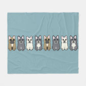 Frenchie Freunde Fleecedecke (Vorderseite (Horizontal))