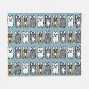 Frenchie Freunde Fleecedecke