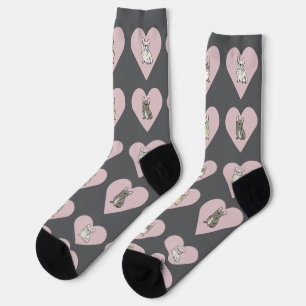 Frenchie Freunde Herzen Socken