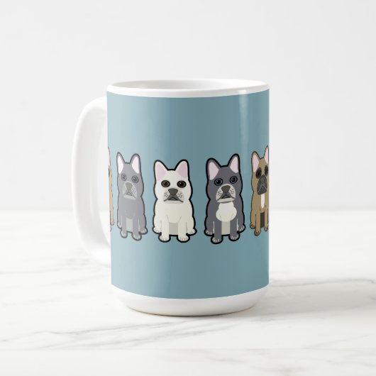 Frenchie Freunde Kaffeetasse (Vorderseite Links)