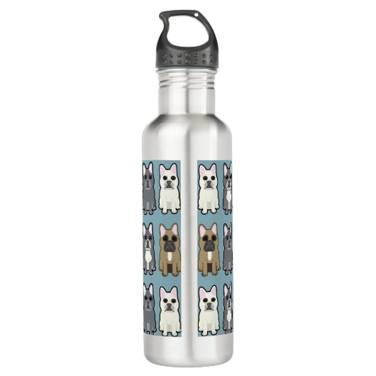 Frenchie Friends Edelstahlflasche (Rückseite)