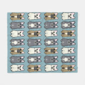 Frenchie Friends Fleecedecke (Vorderseite (Horizontal))