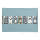 Frenchie Friends Kissenbezug (Rückseite)