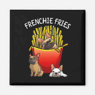 Frenchie Fries French Bulldog Lover Men Damen Kind Magnet