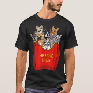 Frenchie Fries French Bulldog Mama Hund Vater Nied T-Shirt