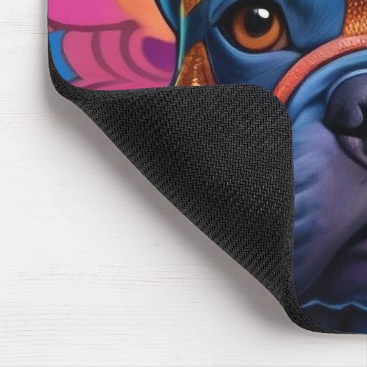 Frenchie Fun Birthday Fantasy Mousepad (Ecke)