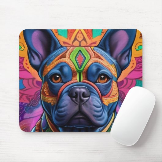 Frenchie Fun Birthday Fantasy Mousepad (Mit Mouse)