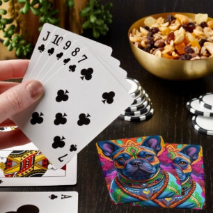 Frenchie Fun Birthday Fantasy Spielkarten