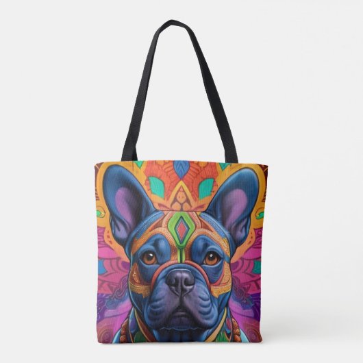 Frenchie Fun Birthday Fantasy Tasche (Rückseite)