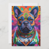 Frenchie Fun Dankeskarte (Vorderseite)