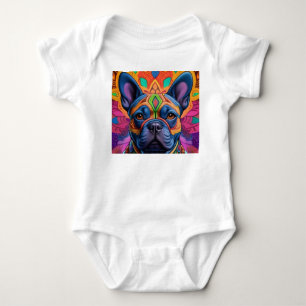 Frenchie Fun Geburtstagsfantasie Baby Strampler