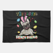 Frenchie-Geschenk| Der Osterhund Geschirrtuch (Horizontal)
