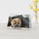 FRENCHIE GET-WELL CARD KARTE (Gelbe Blume)