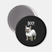 Frenchie Ghost Costume Funny Bulldog Halloween Magnet (Vorderseite/Rückseite)