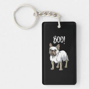 Frenchie Ghost Costume Funny Bulldog Halloween Schlüsselanhänger
