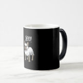 Frenchie Ghost Costume Funny Bulldog Halloween Verwandlungstasse (VorderseiteRechts)