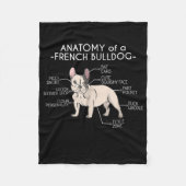 Frenchie Gift | Anatomie eines französischen Bulld Fleecedecke (Vorderseite)