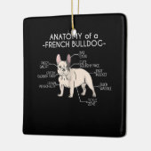 Frenchie Gift | Anatomie eines französischen Bulld Keramikornament (Links)