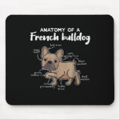 Frenchie Gift | Anatomie eines französischen Bulld Mousepad (Vorne)