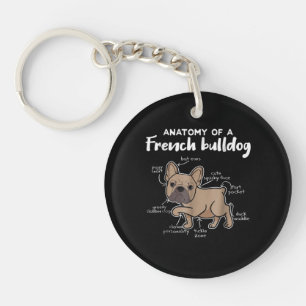 Frenchie Gift Anatomie eines französischen Bulld Schlüsselanhänger