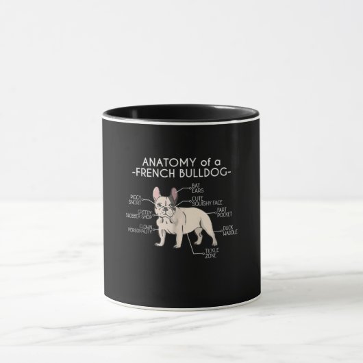 Frenchie Gift | Anatomie eines französischen Bulld Tasse (Zentrum)
