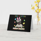 Frenchie Gift | Der französische Bulldog-Hase zu O Karte (Gelbe Blume)