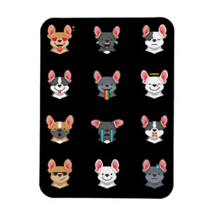 Frenchie Gift   Emotionale Gesicht Französischer B Magnet