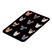 Frenchie Gift | Emotionale Gesicht Französischer B Magnet (Linke Seite)
