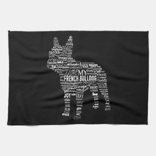 Frenchie Gift I Liebe mein Bulldoge Geschirrtuch