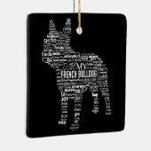 Frenchie Gift | I Liebe mein Bulldoge Keramikornament (Rechts)