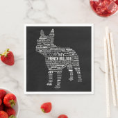 Frenchie Gift | I Liebe mein Bulldoge Serviette (Beispiel)