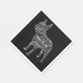 Frenchie Gift | I Liebe mein Bulldoge Serviette (Ecke)